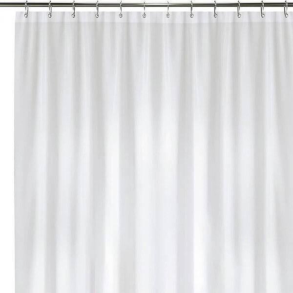 Waterproof Plastic Shower Curtain - Bathroom Shower Curtain Premium PEVA Non-Toxic with Rust Proof Grommets White 8G Heavy Duty Bathroom Accessories 72x72