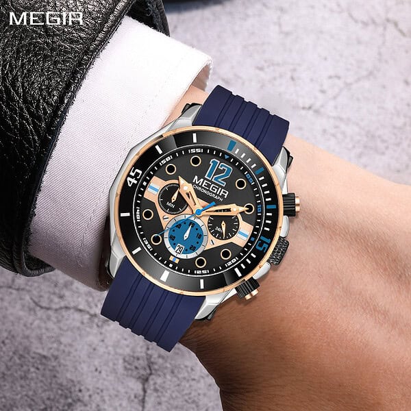 MEGIR military watch men chronograph