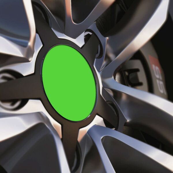 Apple Green Standard Universal Fit Alloy Wheel Centre Cap Badges (Pack of 4)