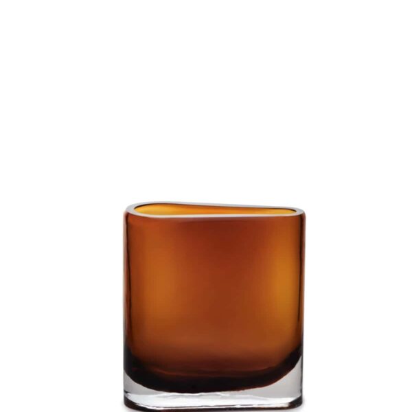 glass vase assymetric squircle  shape tube,series: BADEN00AM