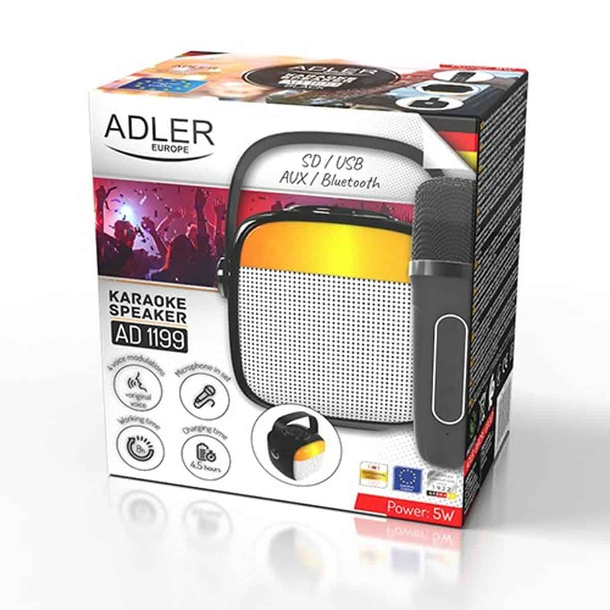 Portable Bluetooth Speakers Adler AD 1199b Grey - Image 8