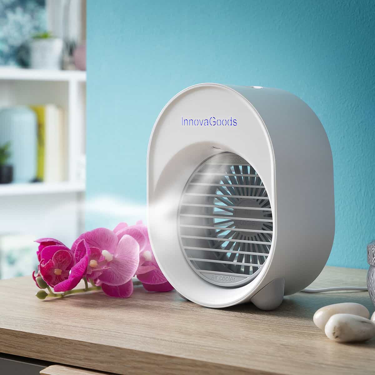 Mini Ultrasound Air Cooler-Humidifier with LED Koolizer InnovaGoods - Image 15