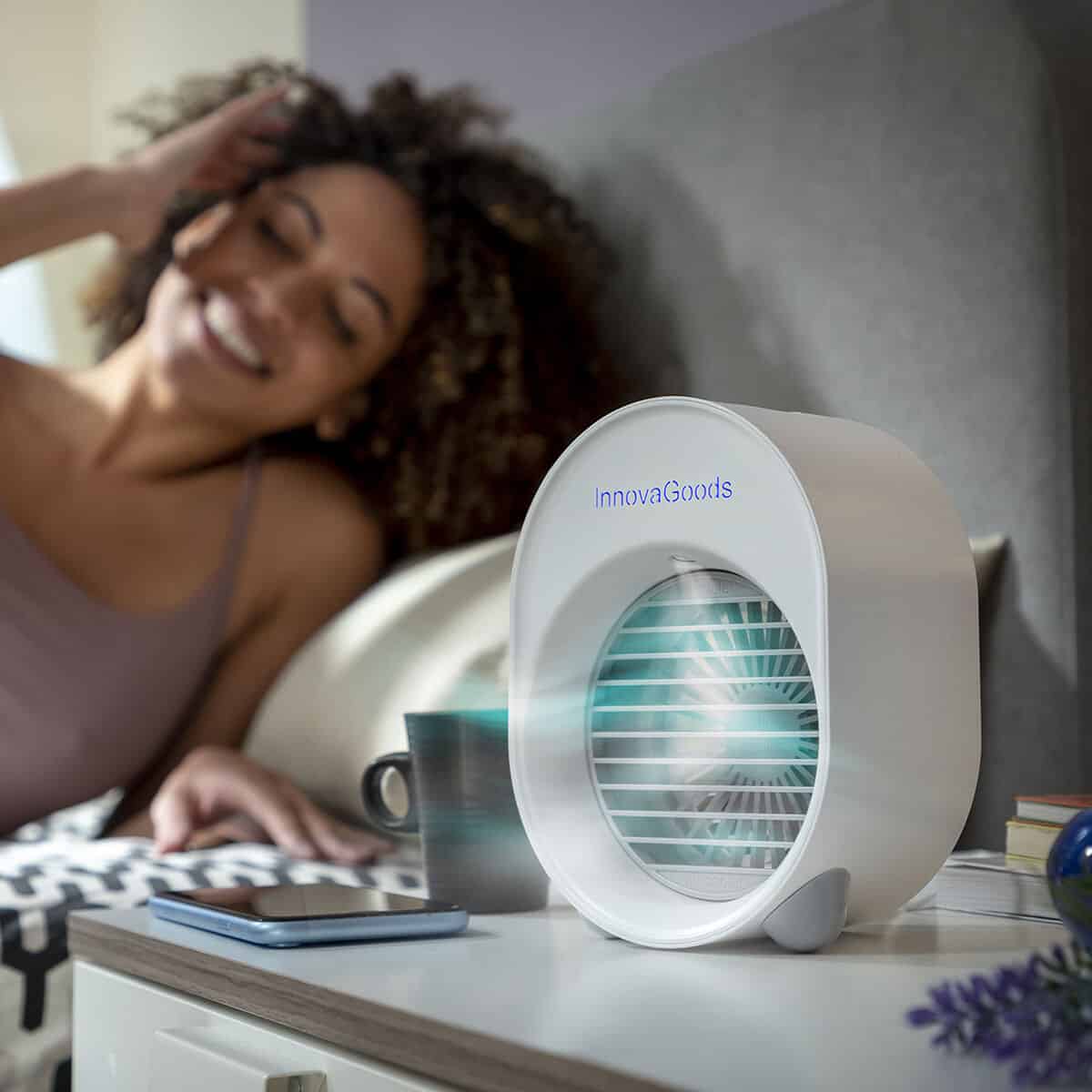 Mini Ultrasound Air Cooler-Humidifier with LED Koolizer InnovaGoods - Image 13