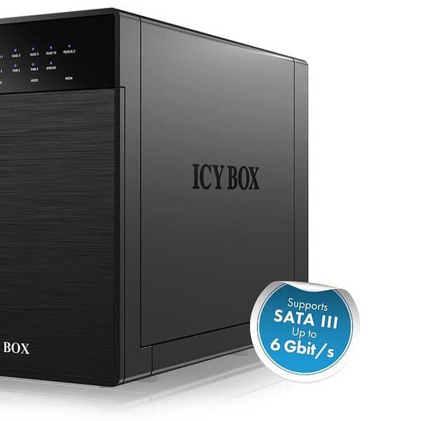 NNEDSZ 4 bay RAID System for 3.5 SATA I / II / III hard disks with USB 3.0 and eSATA (IB-RD3640SU3)
