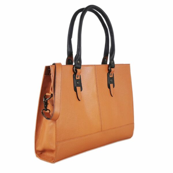 The Signature 17" Bag, Glazed Tan
