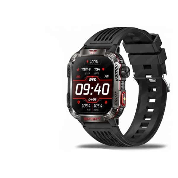 NNEOBA LED Flashlight Smart Watch Black