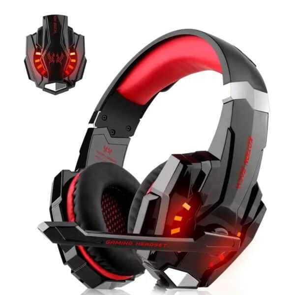 gaming headset PS4 PS5 red NNETM