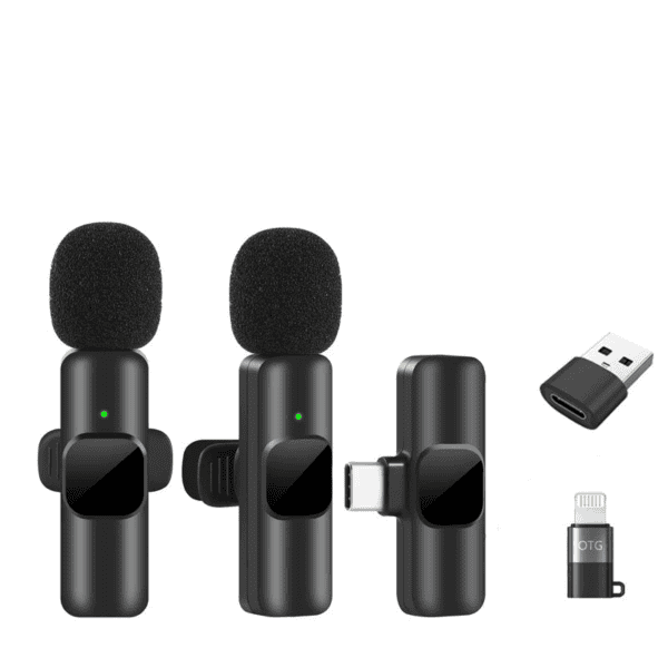 NNEOBA Wireless Lavalier Microphone for iPhone Android Live Recording