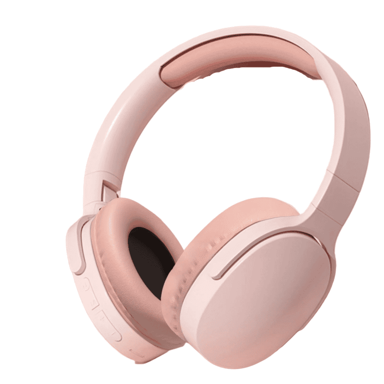 wireless Bluetooth headphones pink NNEOBA