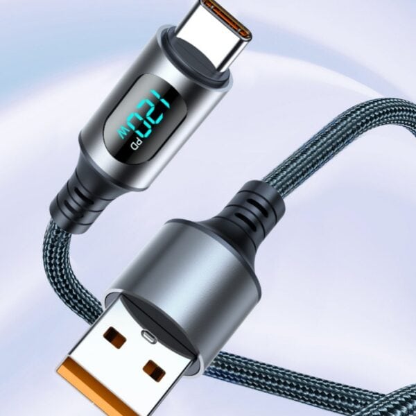 PD Smart Digital Display 3-in-1 Super-Fast Charging Data Cable